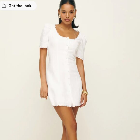 Reformation White Mini Dress - Picture 1 of 4